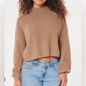 Hollister Cropped Mock Neck Sweater